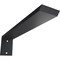 Ekena Millwork Hidden Support Steel Heavy Duty Bracket w/ Back Plate, Powder Coated Black 2 1/2"W x 14"D x 4"H BKTM02X14X04HBPBL - alternate 1